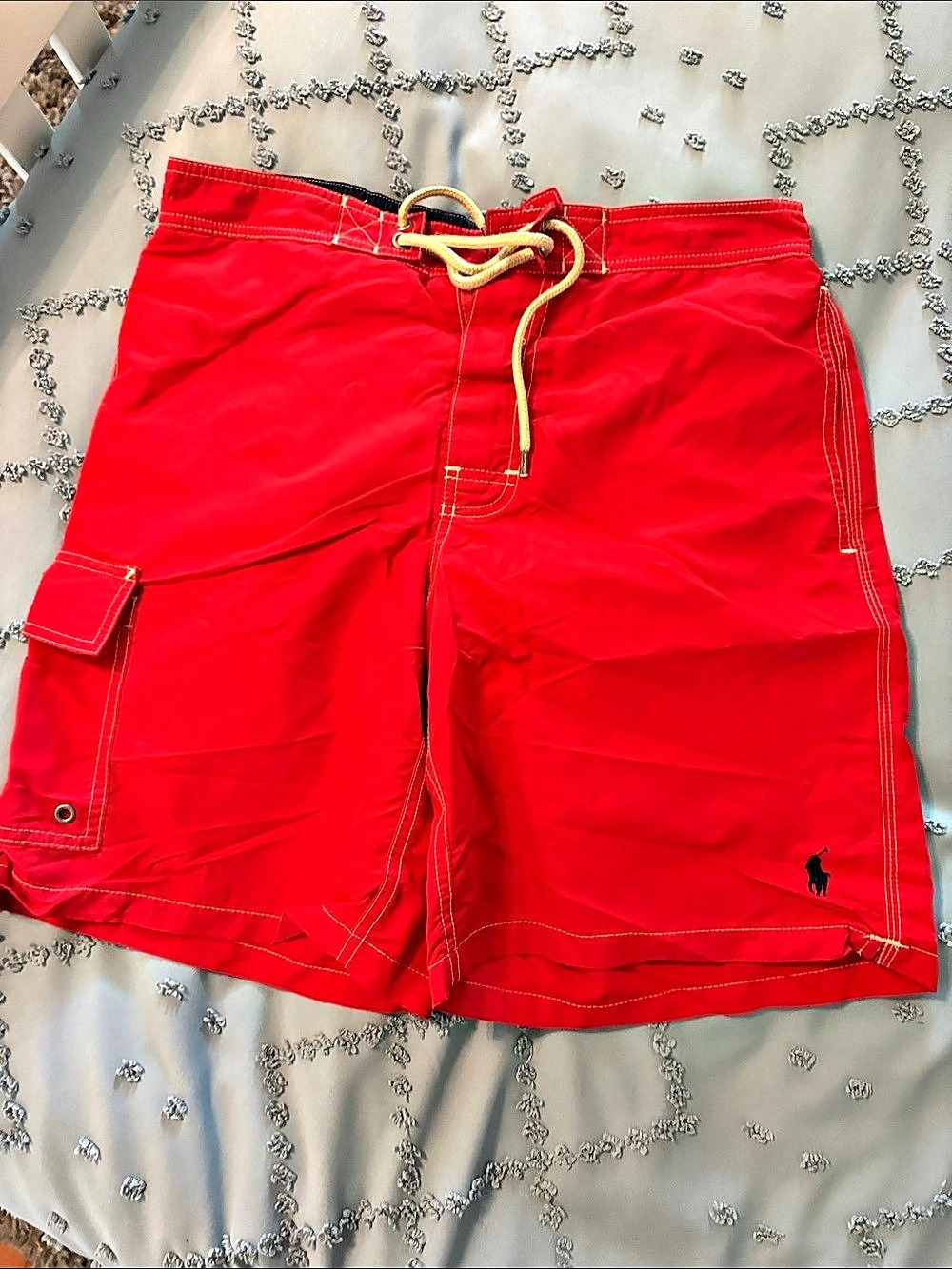 Polo Ralph Lauren Red Cargo Swim Trunks